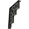 Ekena Millwork Eris Wrought Iron Bracket, (Triple center brace), Antiqued Pewter 2"W x 12"D x 15"H BKTM02X12X15TERAPW - alternate 1